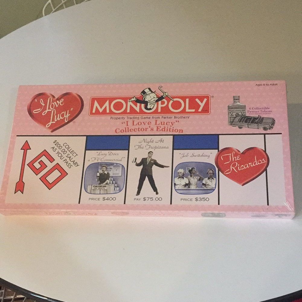 New Sealed Box I ❤️ Lucy 50th Aniv Monopoly Game